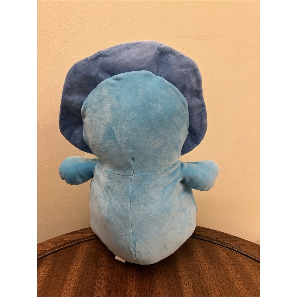 Greenbrier International Stuffed Plush Blue Dinosaur Triceratops Squishy Pillow - Picture 7 of 8